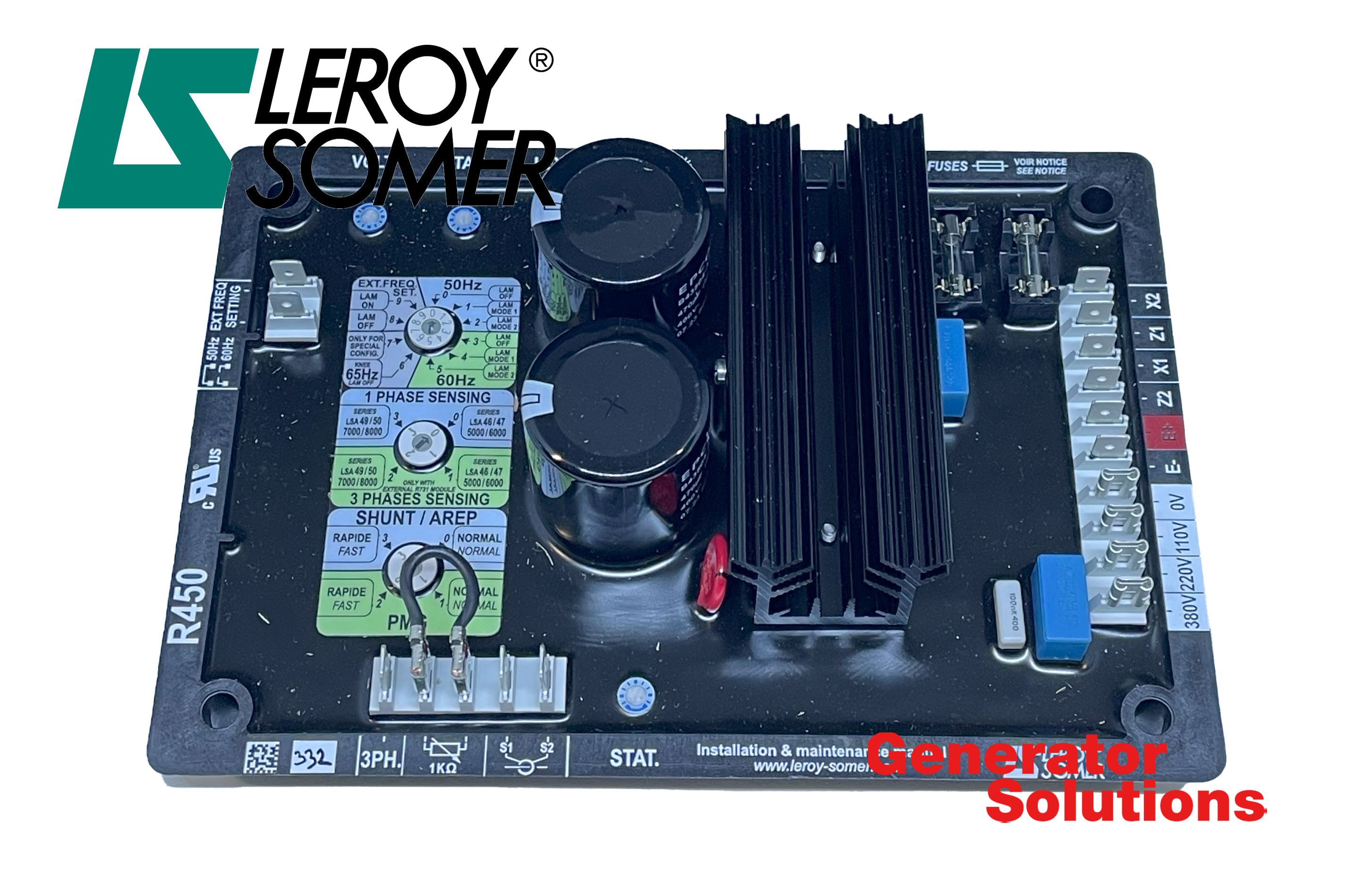 LEROY SOMER R450 Voltage regulator (replace 480) se  prod. info (5190340)