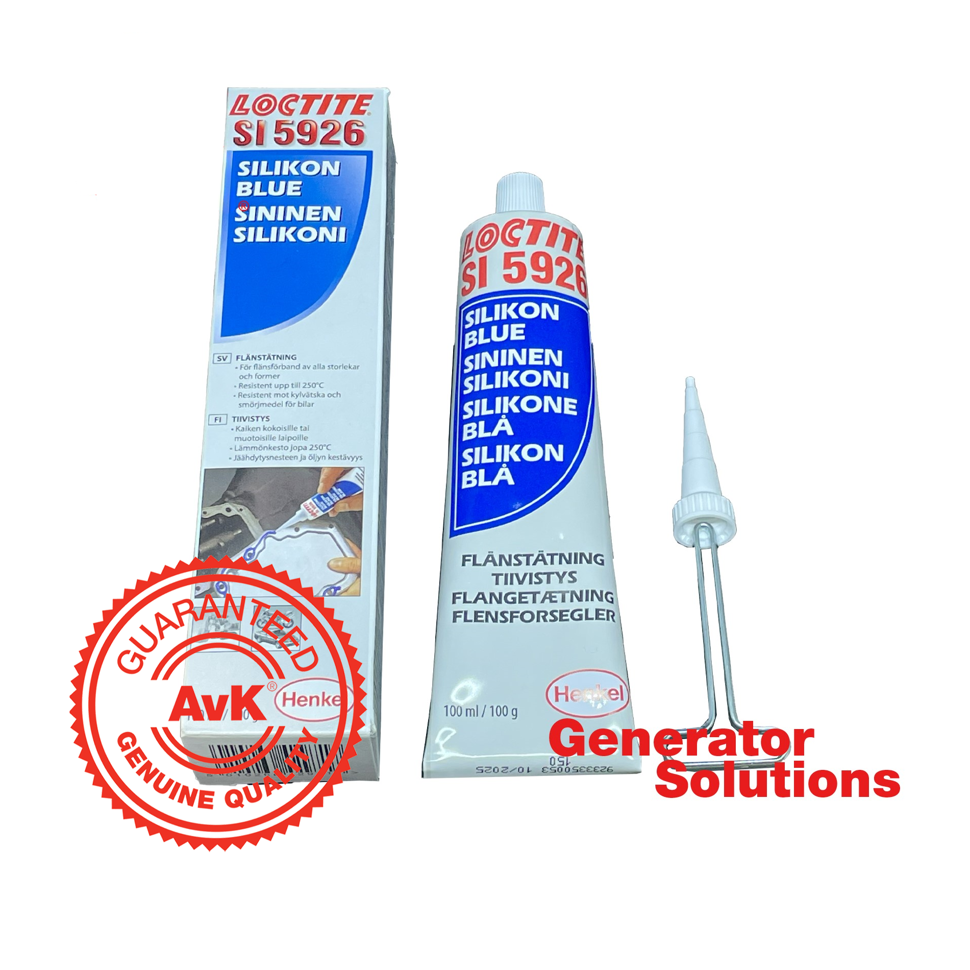 AVK 5926 RTV NO.6 SILIKON BLAU 100ML TUBE, COO DE